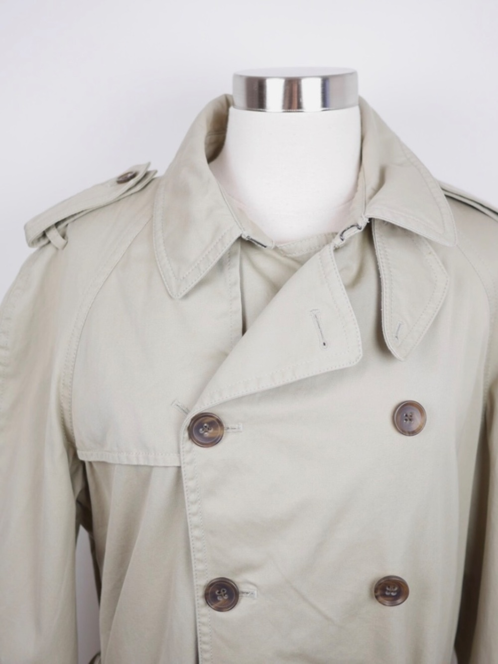 Banana Republic Classic Beige Cotton Trench Coat - Women’s S - Picture 7 of 11